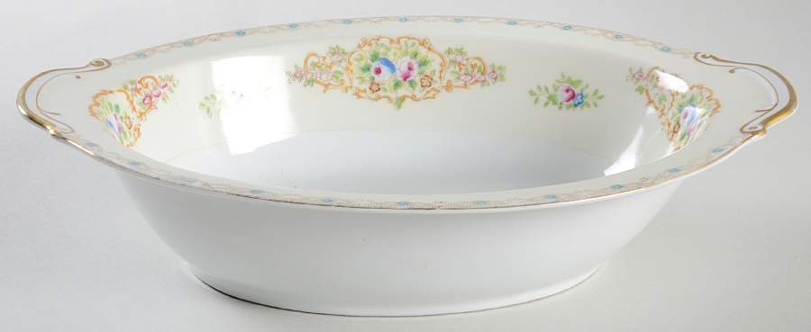 NAT17 11" Oval Vegetable Bowl by National China-1