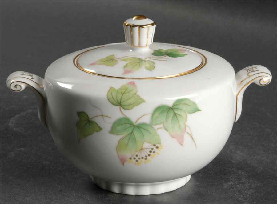 Spring Ivy Sugar Bowl & Lid by Narumi-1