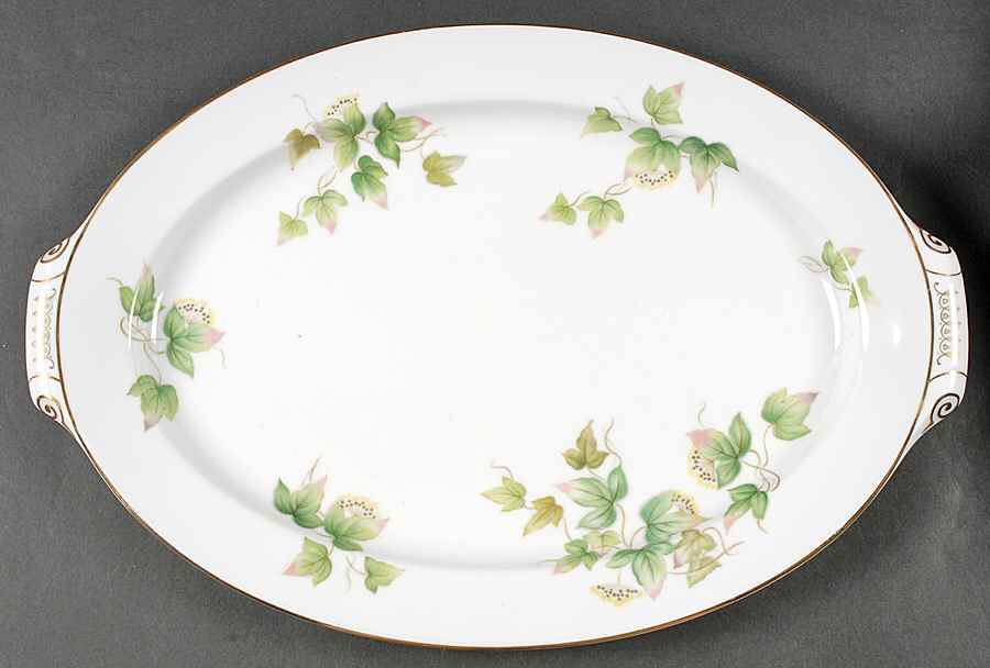 Spring Ivy 17" Oval Serving Platter by Narumi-1