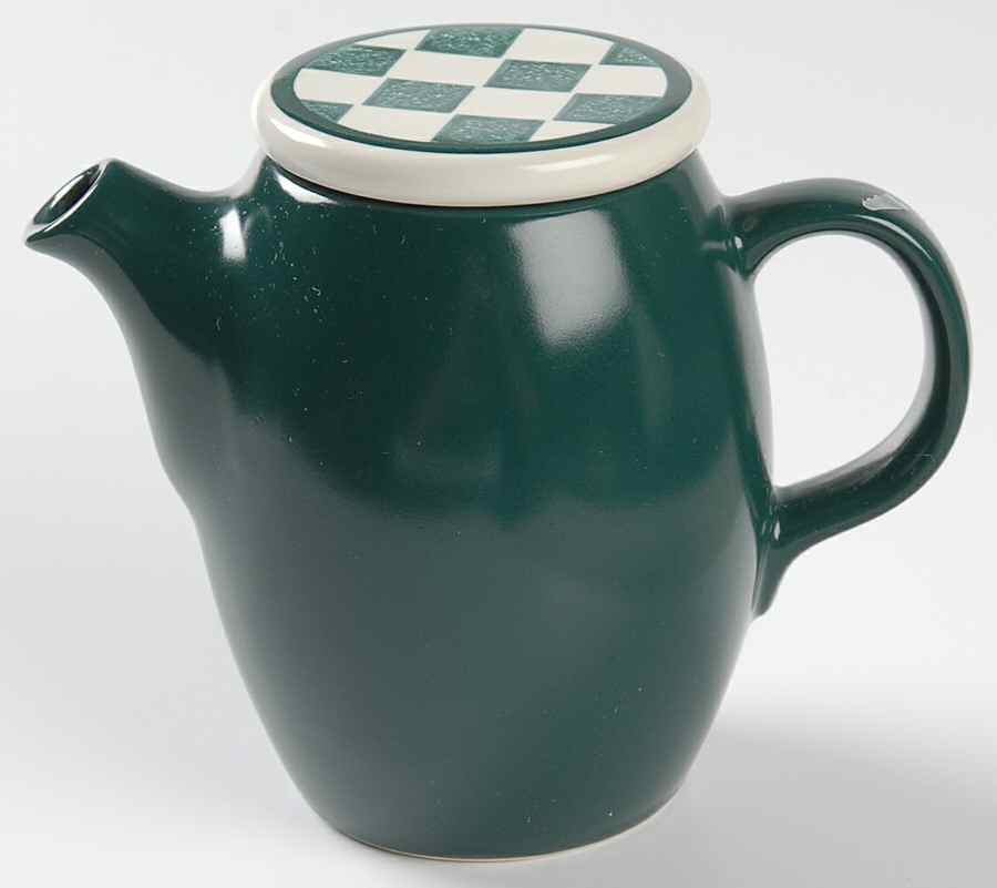 Checks Evergreen Creamer & Lid by Nancy Calhoun-1