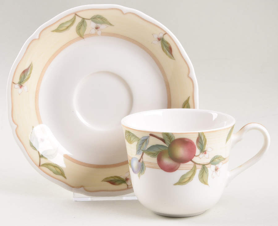 Fruit Canyon Flat Cup & Saucer Set by Noritake-1