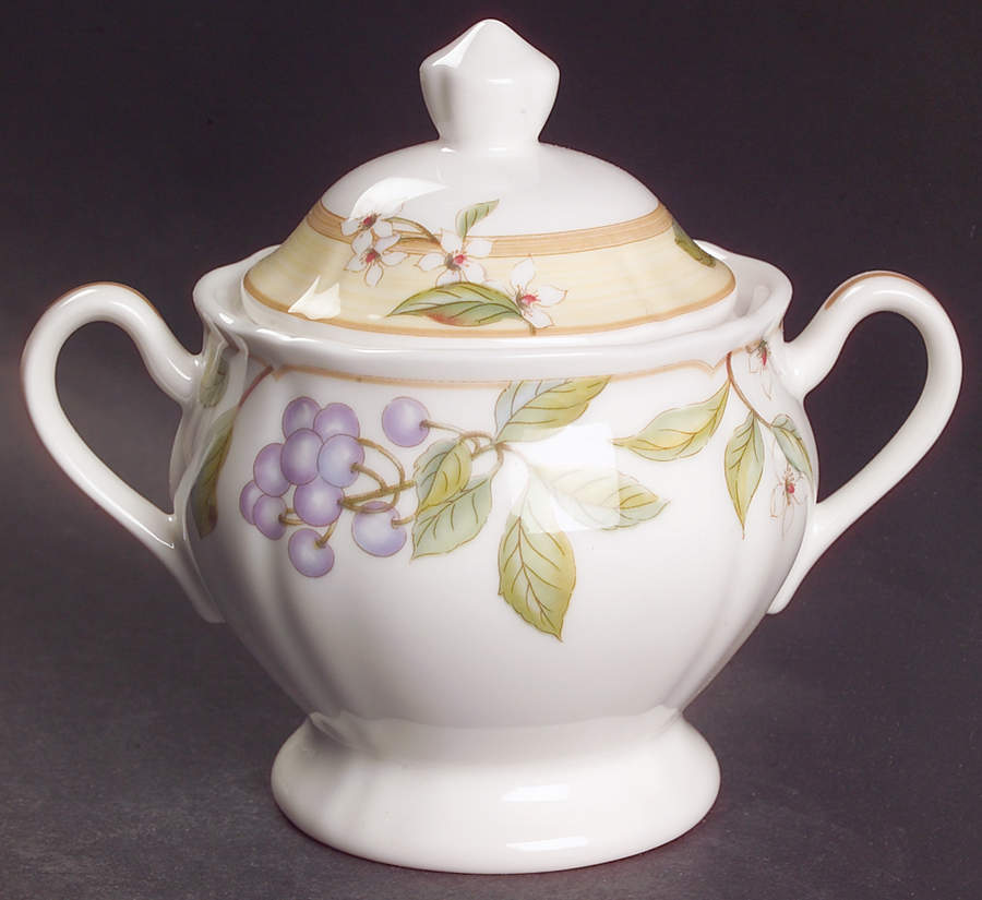 Fruit Canyon Sugar Bowl & Lid by Noritake-1