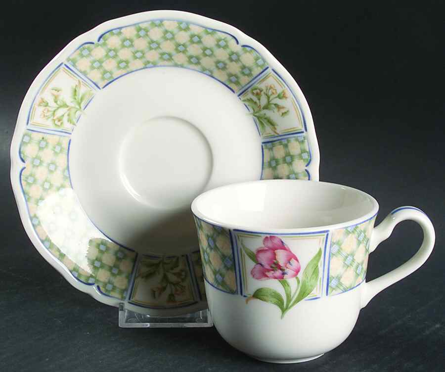 Sonoma Trellis Flat Cup & Saucer Set by Noritake-1
