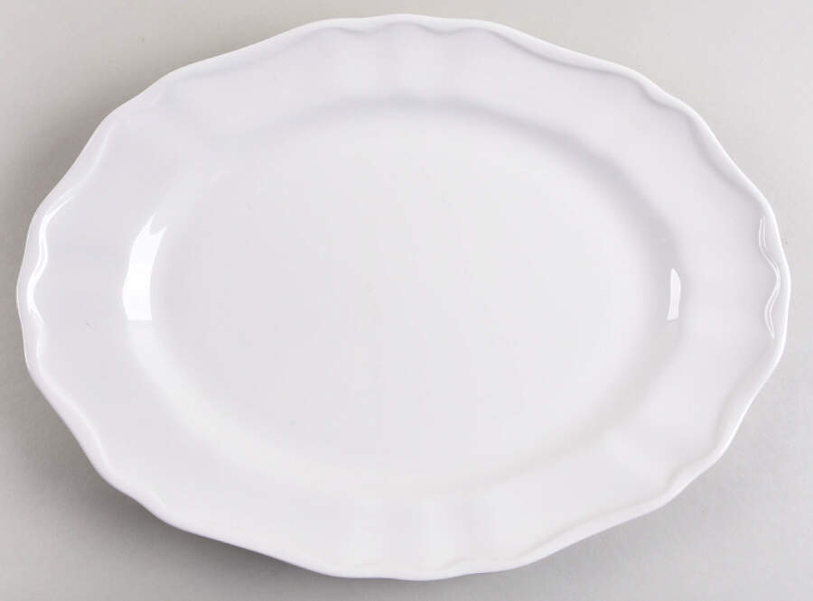 Gourmet White 16" Oval Serving Platter by Noritake-1