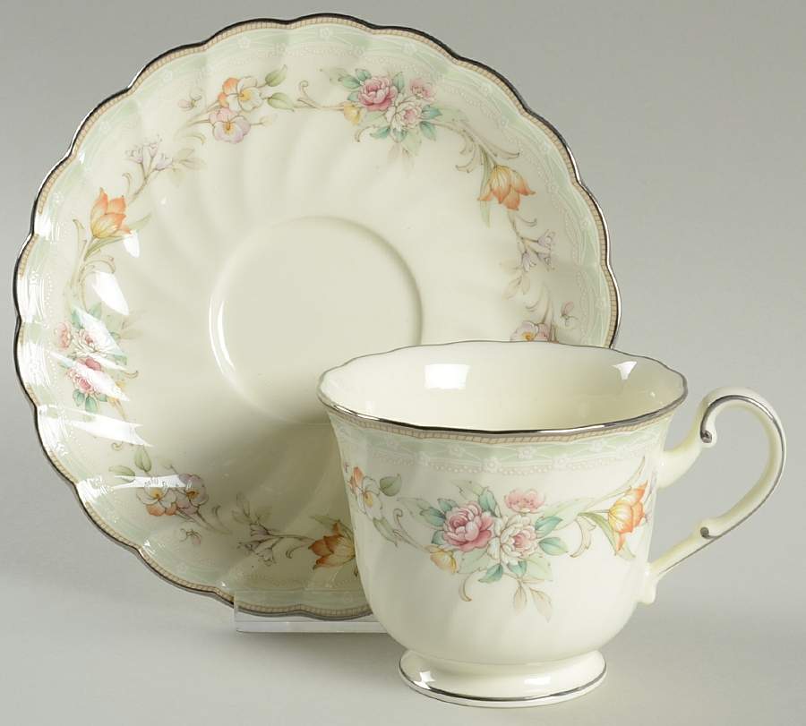 Norwalk Footed Cup & Saucer Set by Noritake-1