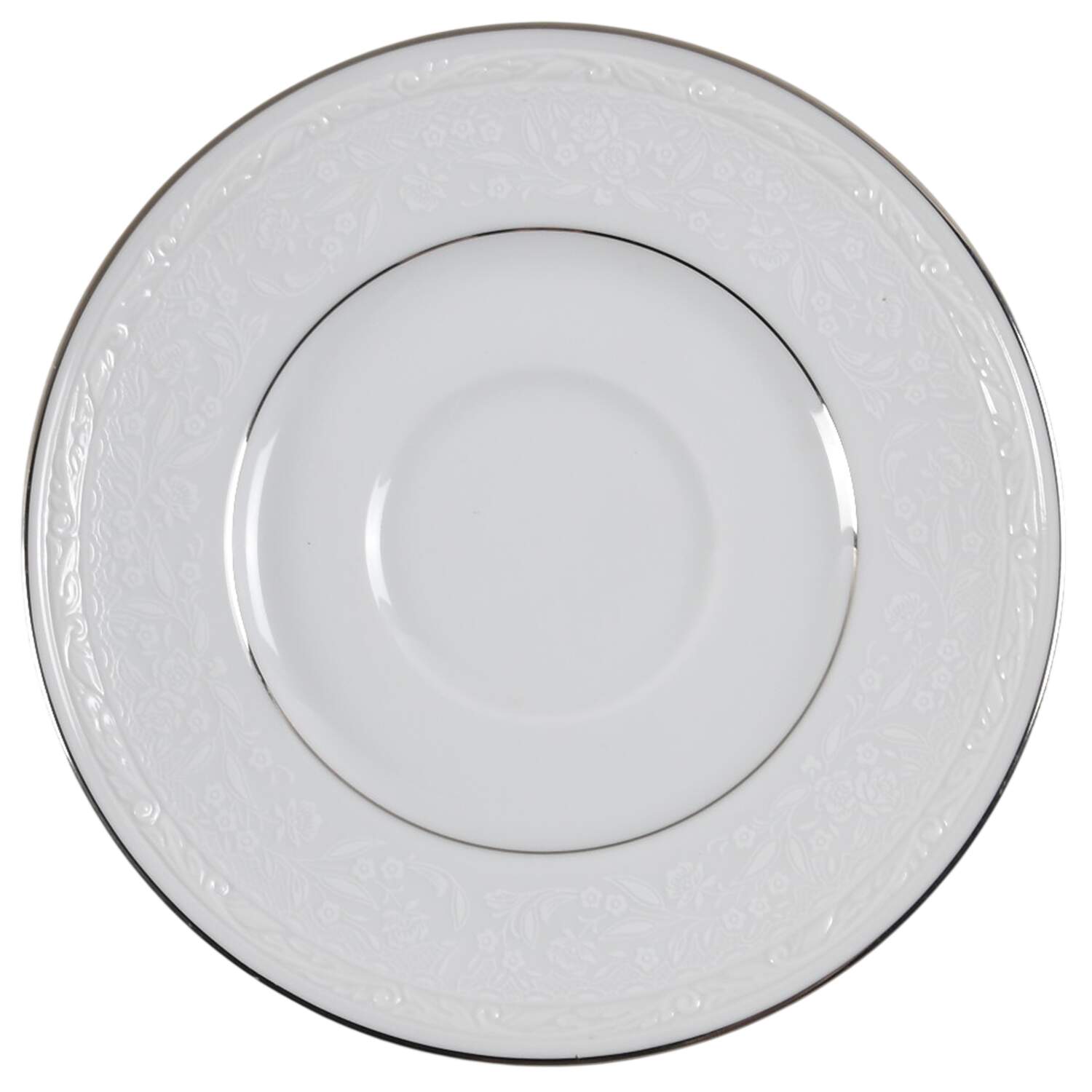 Whitecliff Platinum Saucer by Noritake-1