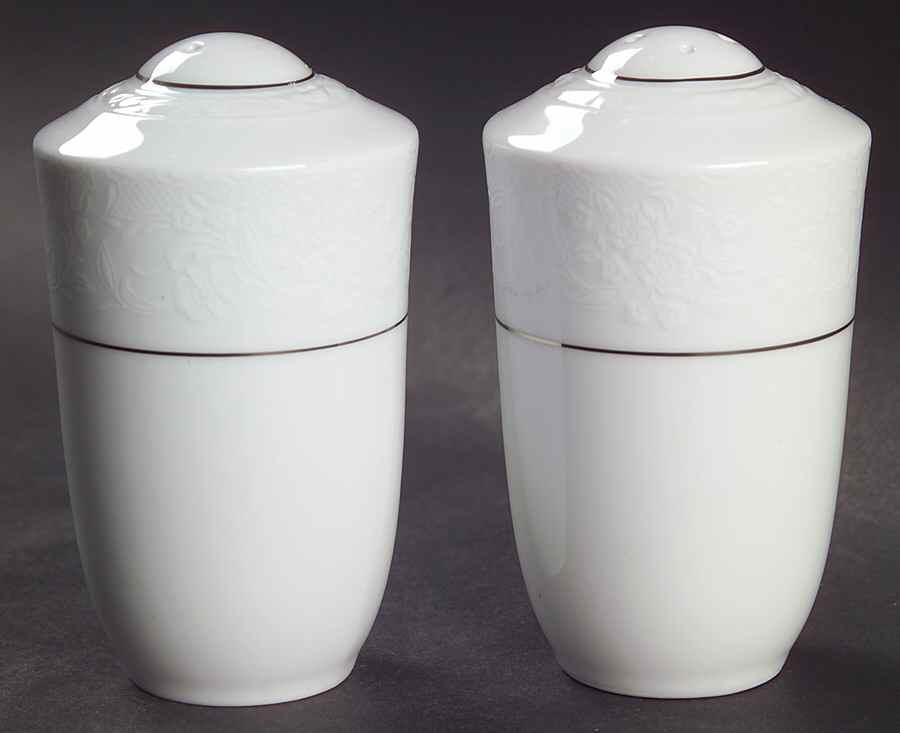 Whitecliff Platinum Salt & Pepper Set by Noritake-1