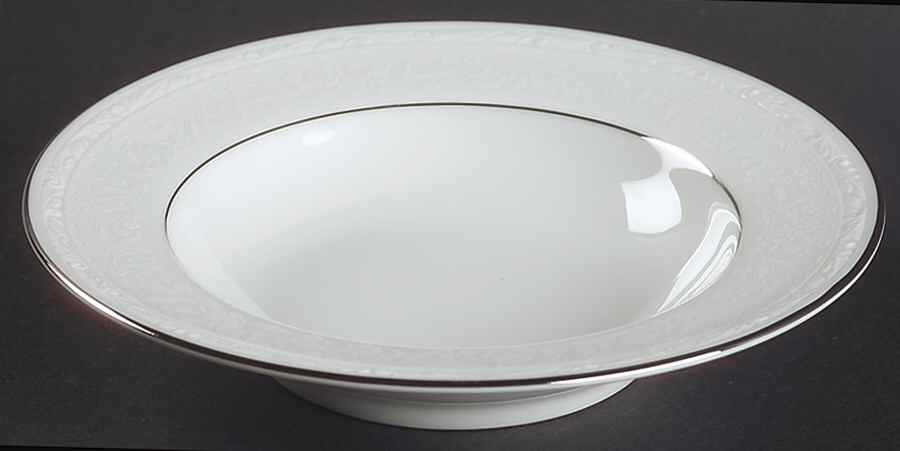 Whitecliff Platinum Rim Fruit/Dessert (Sauce) Bowl by Noritake-1