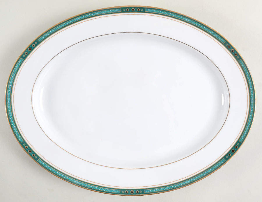 Greens Court 13" Oval Serving Platter by Noritake-1