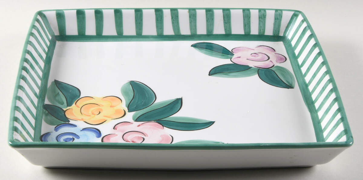 Las Rosas 15" Square Tray by Nancy Calhoun-1
