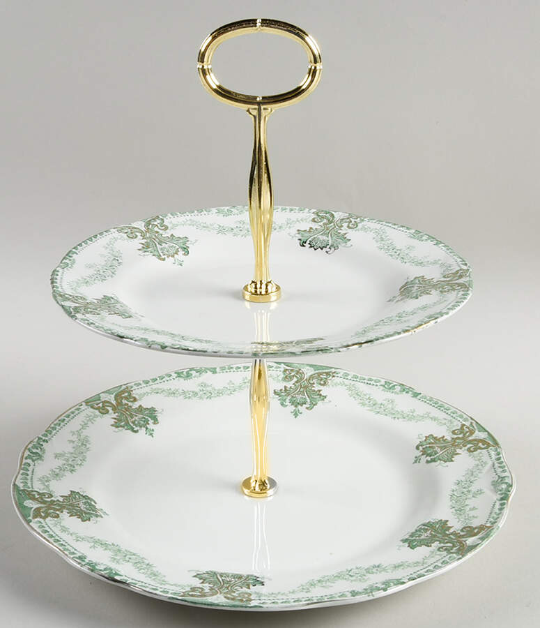 Lucerne 6 5/8"-10"  2 Tiered Serving Tray (Dp, Sp) HC by New Wharf-1