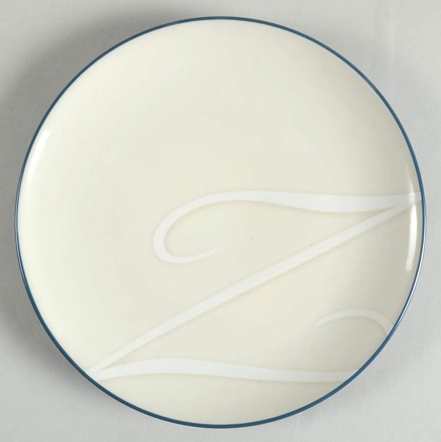 Colorwave Blue Accent Salad Plate Mono "Z" by Noritake-1