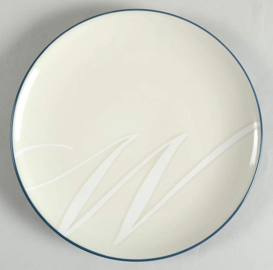 Colorwave Blue Accent Salad Plate Mono "W" by Noritake-1