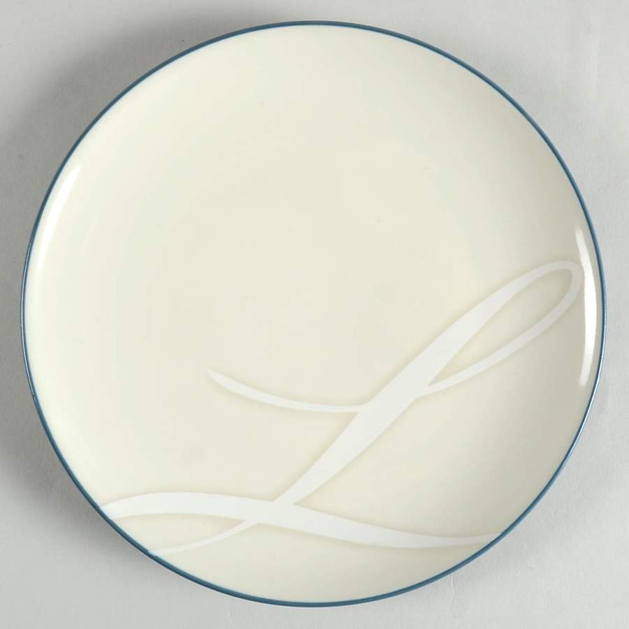 Colorwave Blue Accent Salad Plate Mono "L" by Noritake-1