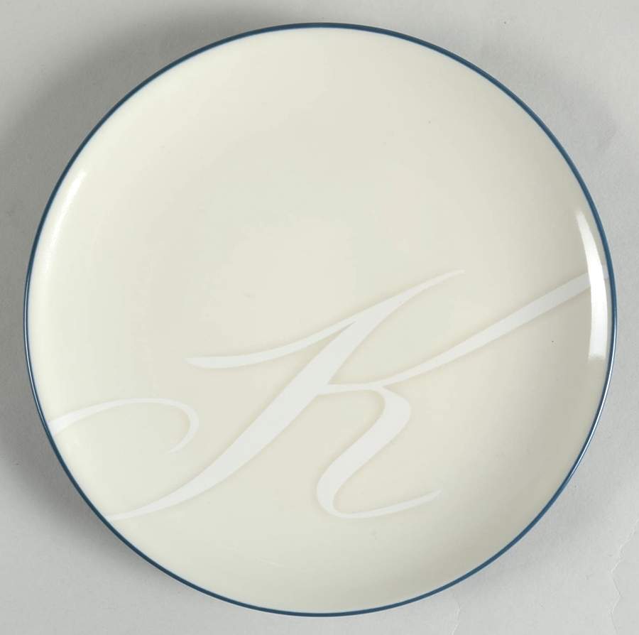 Colorwave Blue Accent Salad Plate Mono "K" by Noritake-1