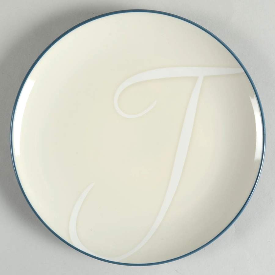 Colorwave Blue Accent Salad Plate Mono "J" by Noritake-1