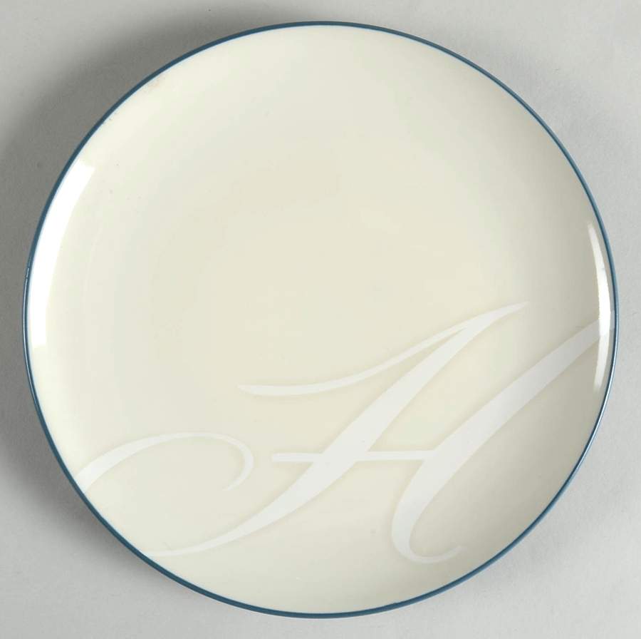 Colorwave Blue Accent Salad Plate Mono "H" by Noritake-1