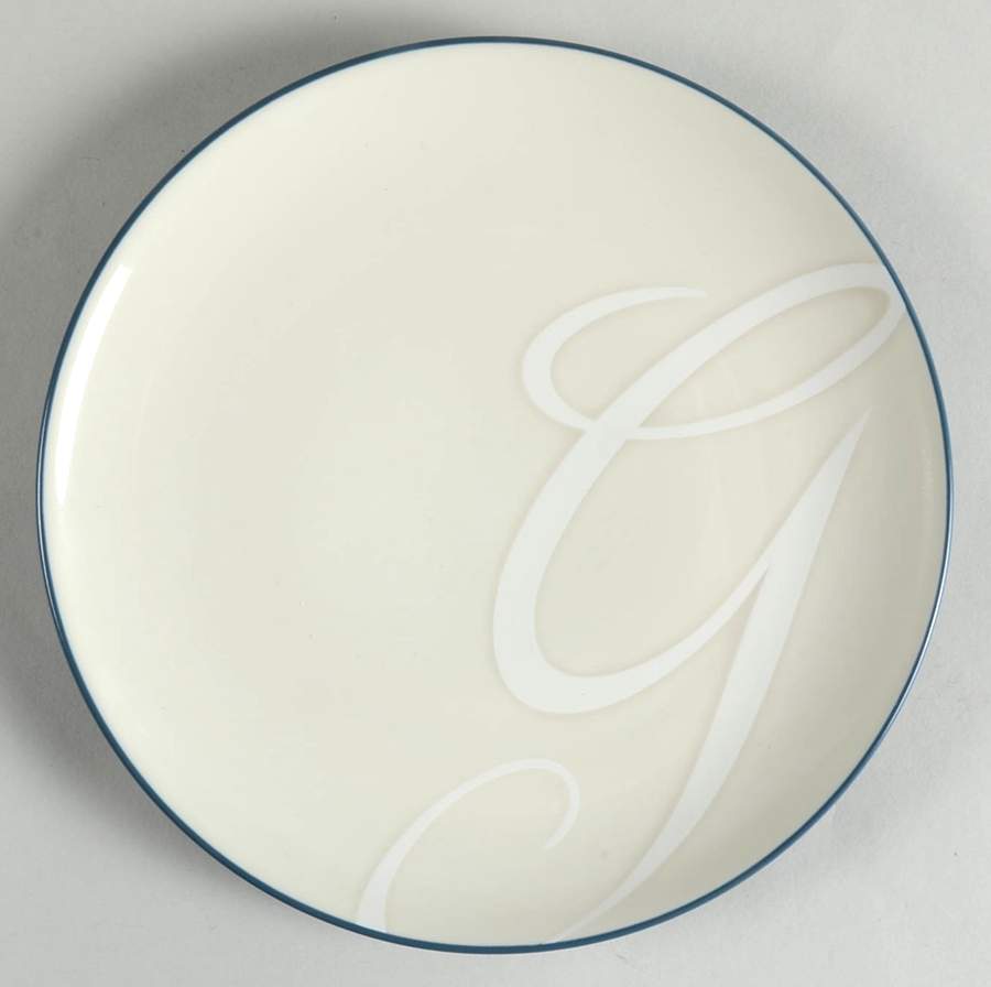 Colorwave Blue Accent Salad Plate Mono "G" by Noritake-1