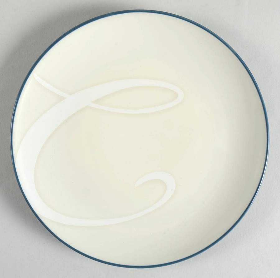 Colorwave Blue Accent Salad Plate Mono "C" by Noritake-1