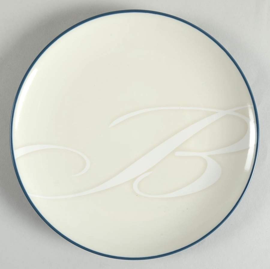 Colorwave Blue Accent Salad Plate Mono "B" by Noritake-1