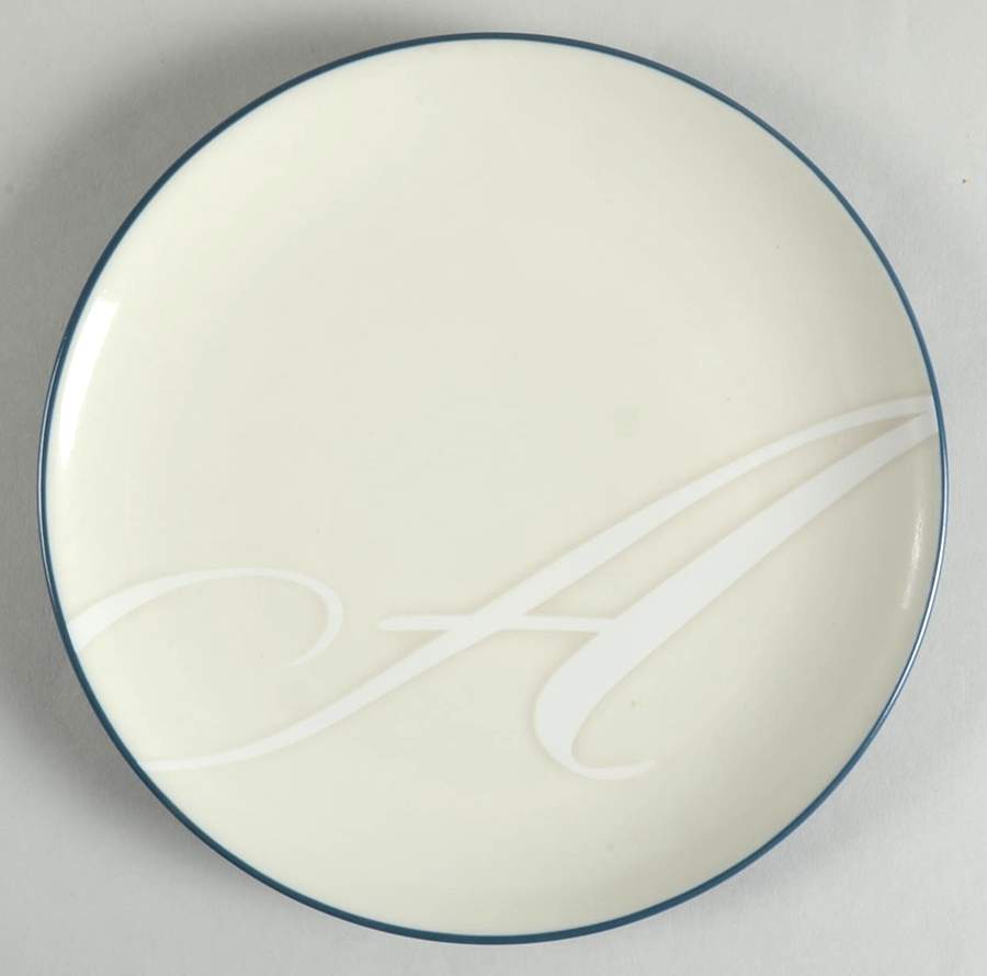 Colorwave Blue Accent Salad Plate Mono "A" by Noritake-1