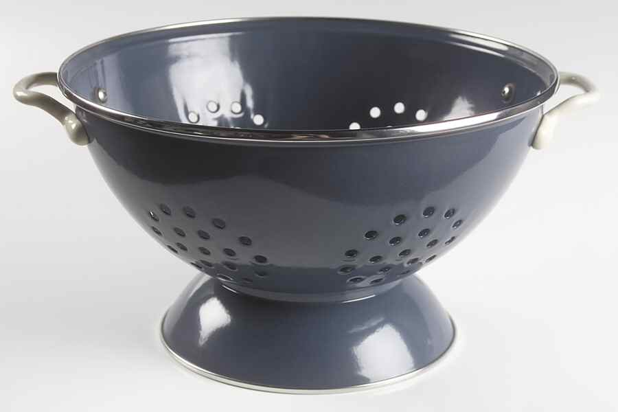 Colorwave Blue 5 Quart Metal Colander by Noritake-1