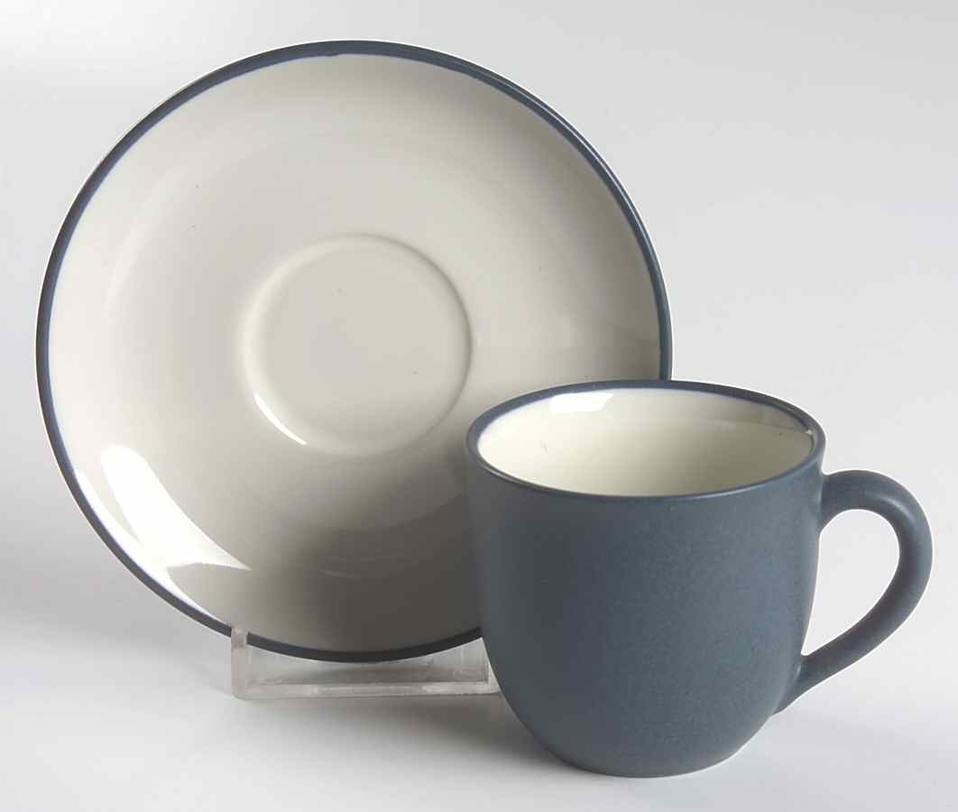 Colorwave Blue Flat Demitasse Cup & Saucer Set by Noritake-1