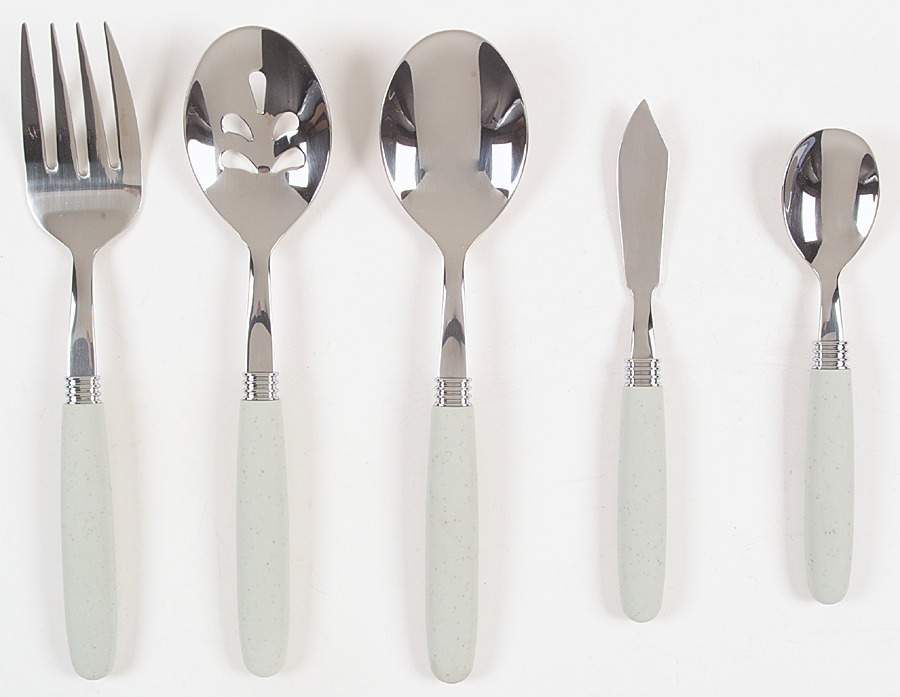 Colorwave Gray (5 Piece) Flatware Serving Set by Noritake-1