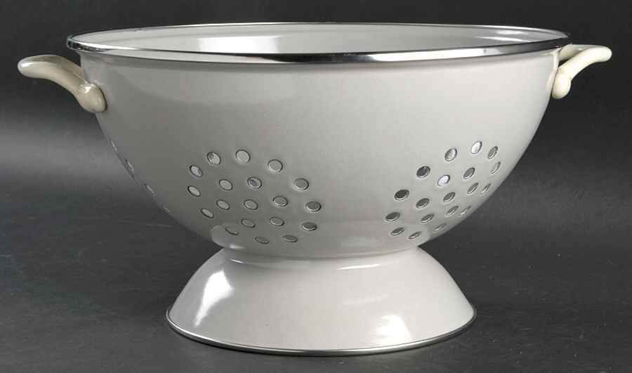 Colorwave Gray 5 Quart Metal Colander by Noritake-1