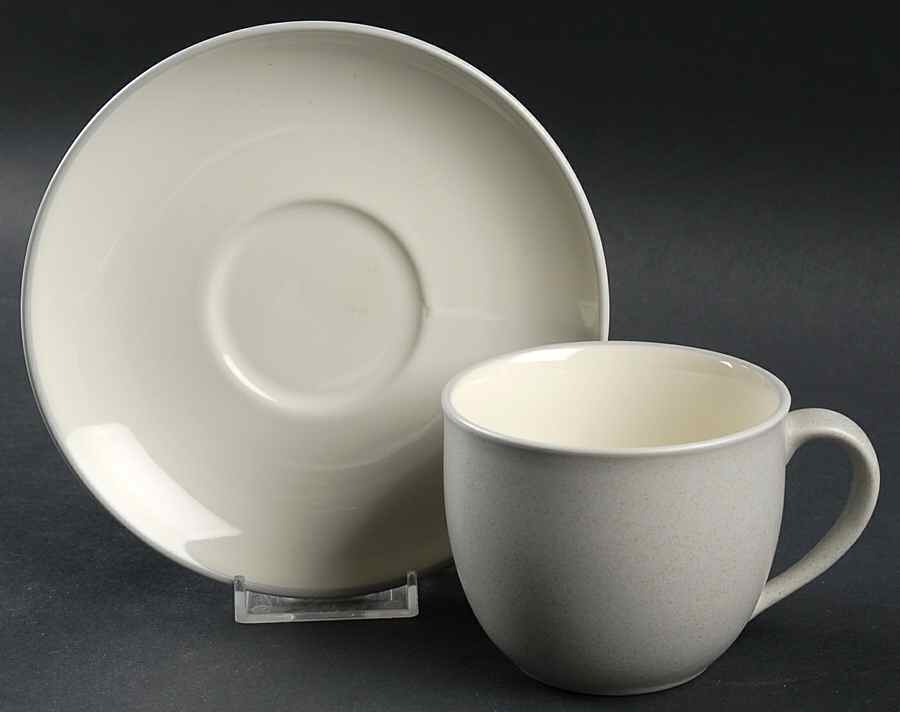 Colorwave Gray Flat Cup & Saucer Set by Noritake-1