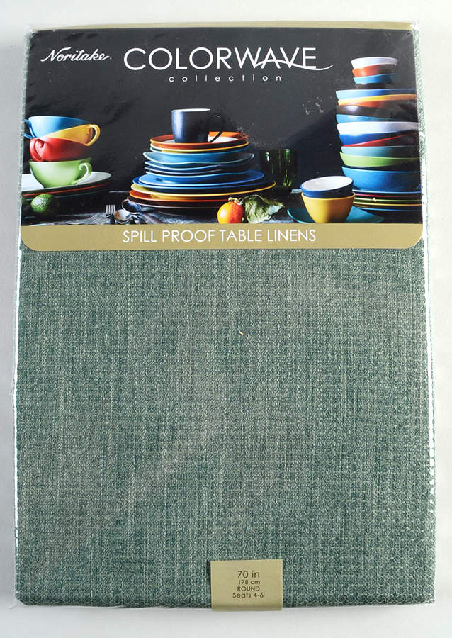 Colorwave Green 70" Round Tablecloth by Noritake-1