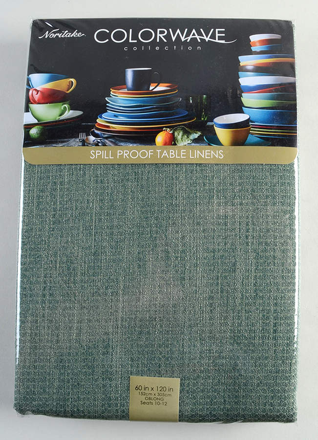 Colorwave Green 60" X 120" Rectangular Tablecloth by Noritake-1