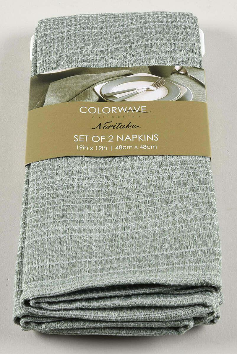 Colorwave Green Cloth Napkin - Set of 2 by Noritake-1