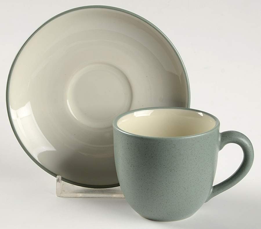 Colorwave Green Flat Demitasse Cup & Saucer Set by Noritake-1