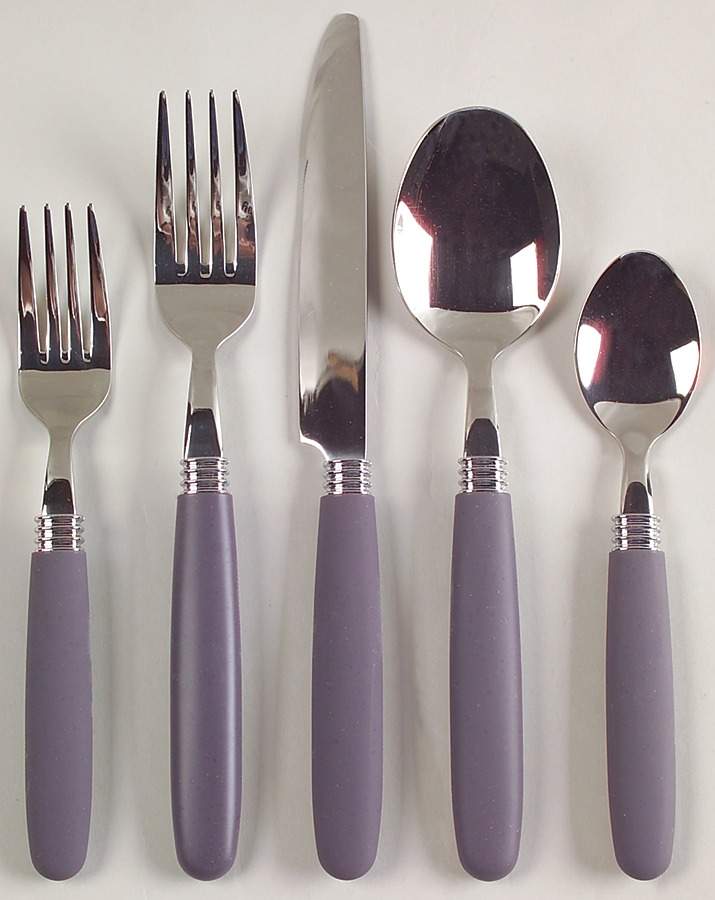 Colorwave Purple 5 Pc Place Setting-Flatware (K1,F2,SF,TSP,PLAS) by Noritake-1