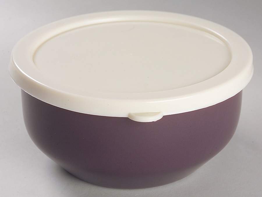 Colorwave Purple 5 3/4" Metal Bowl & Plastic Lid by Noritake-1