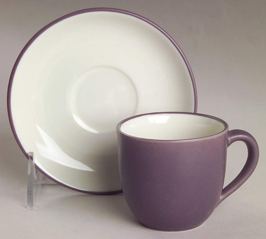 Colorwave Purple Flat Demitasse Cup & Saucer Set by Noritake-1