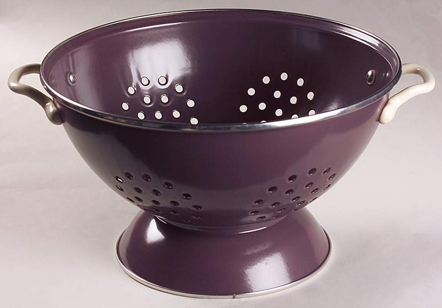 Colorwave Purple 5 Quart Metal Colander by Noritake-1