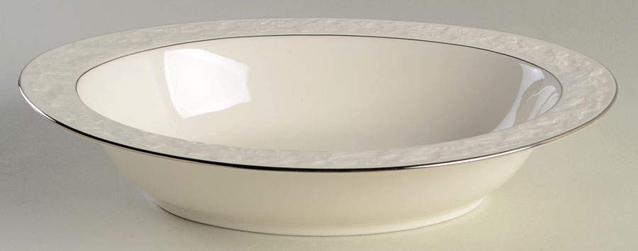 Halls of Ivy Platinum 11" Oval Vegetable Bowl by Noritake-1
