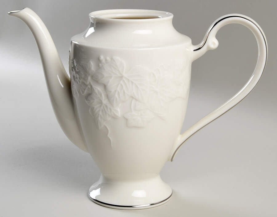 Halls of Ivy Platinum Coffee Pot No Lid by Noritake-1