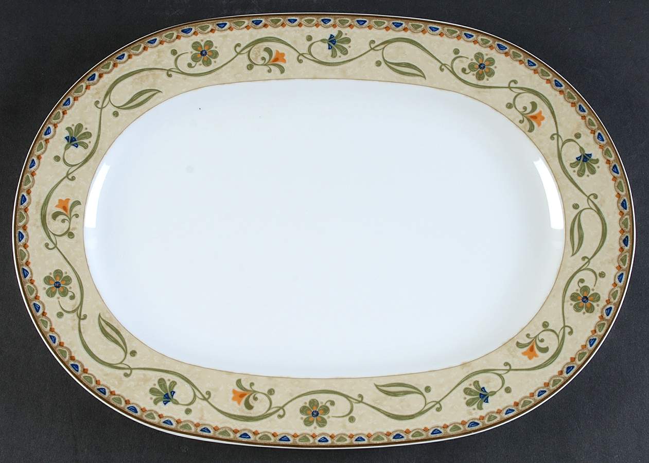 Honeycone 14" Oval Serving Platter by Noritake-1