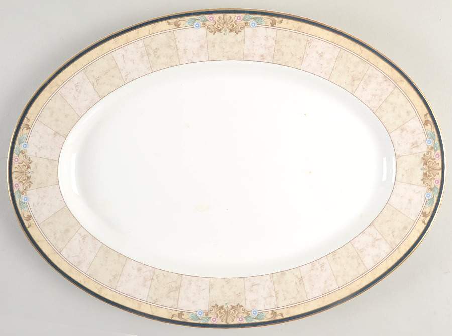 Loretto 14" Oval Serving Platter by Noritake-1