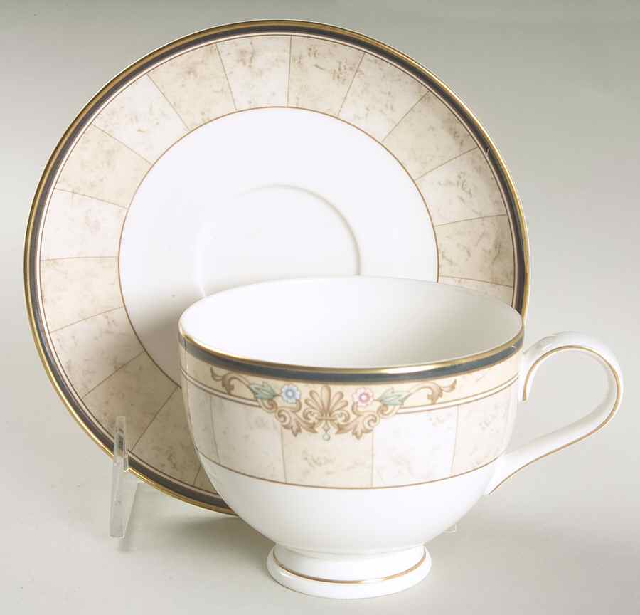 Loretto Footed Cup & Saucer Set by Noritake-1