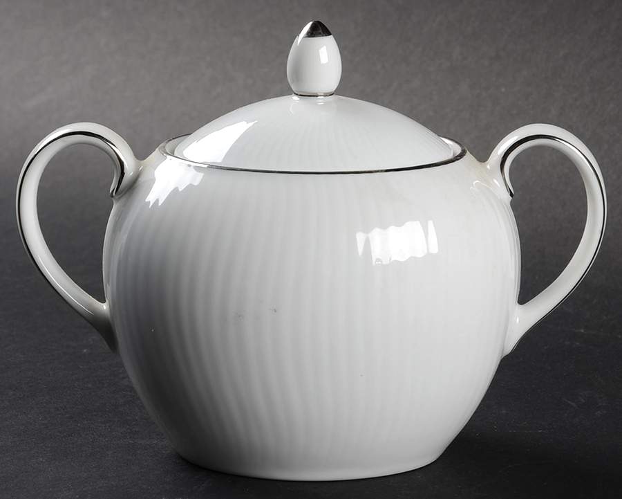 Pacific Hill Platinum Sugar Bowl & Lid by Noritake-1