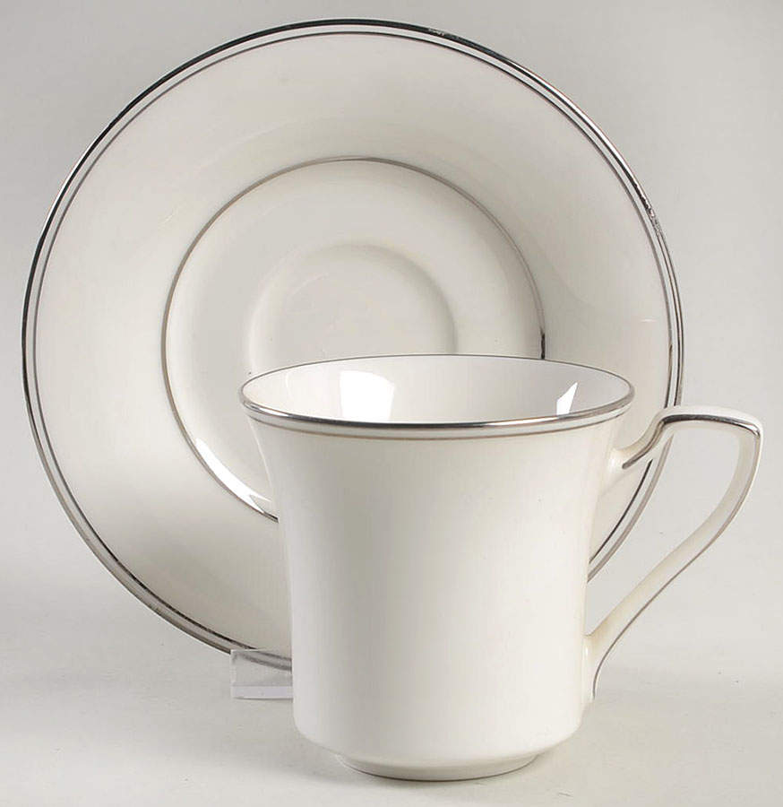 Platinum Traditions Flat Cup & Saucer Set by Noritake-1