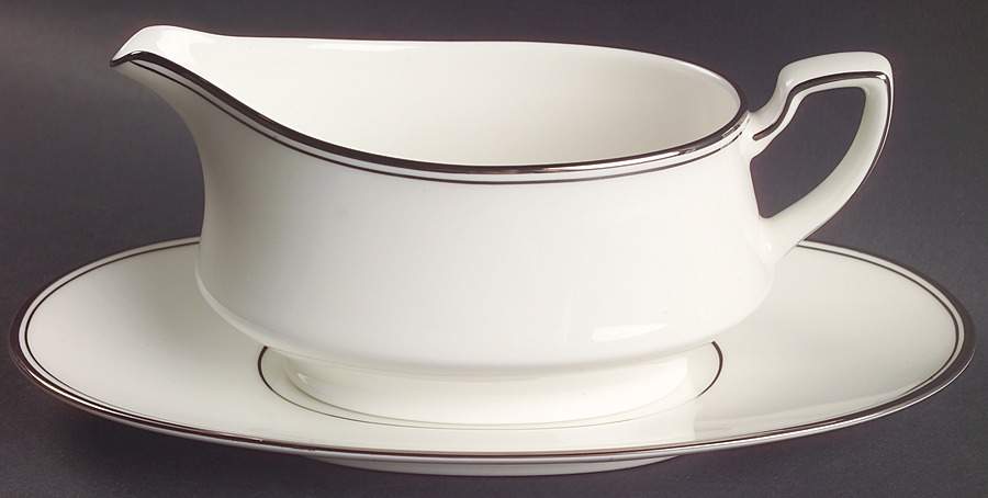 Platinum Traditions Gravy Boat & Underplate (Relish/Butter) by Noritake-1
