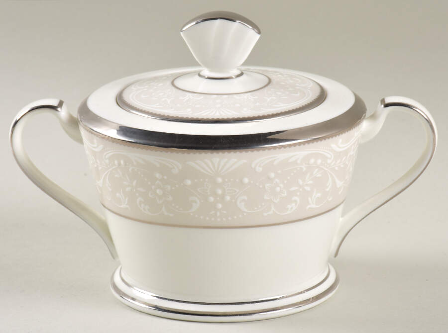 Silver Palace Sugar Bowl & Lid by Noritake-1