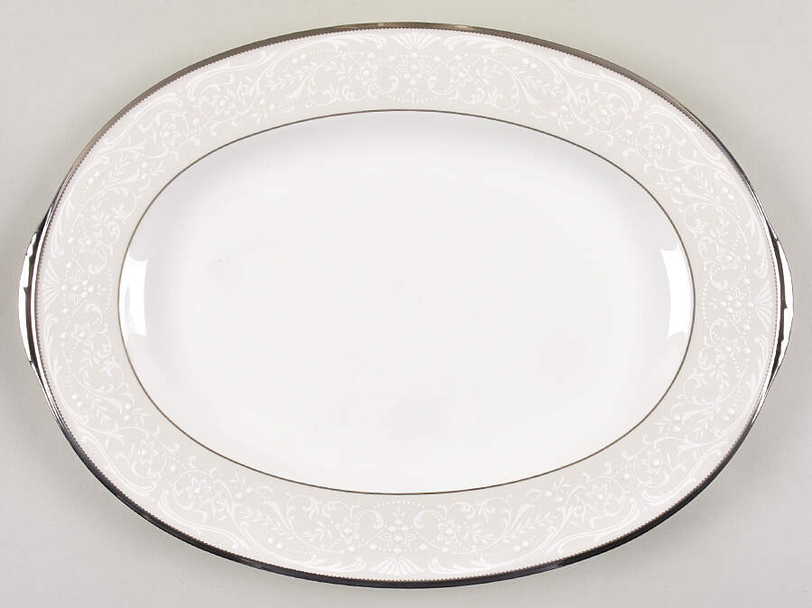 Silver Palace 14" Oval Serving Platter by Noritake-1