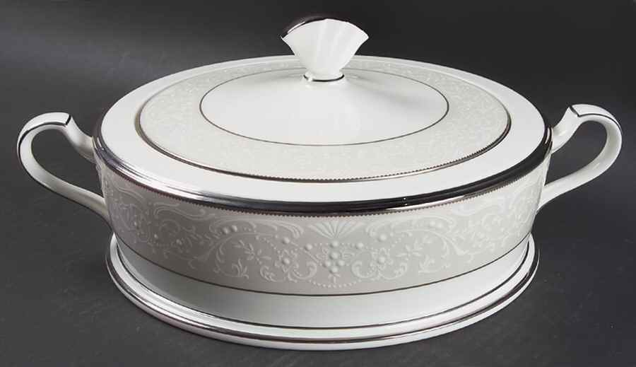 Silver Palace Round Covered Vegetable by Noritake-1