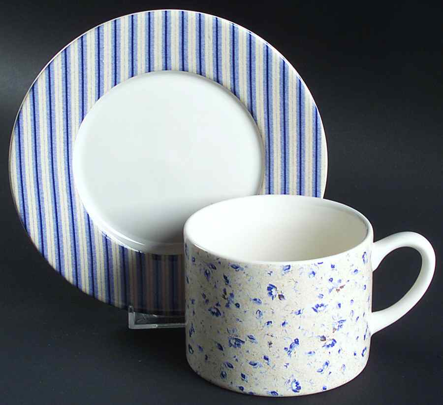 Calico Flat Cup & Saucer Set by Nautica-1